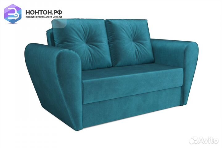 Диван выкатной Квартет сине-зеленый
