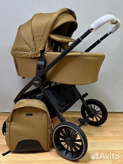 Коляска 2в1 luxmom 760 black