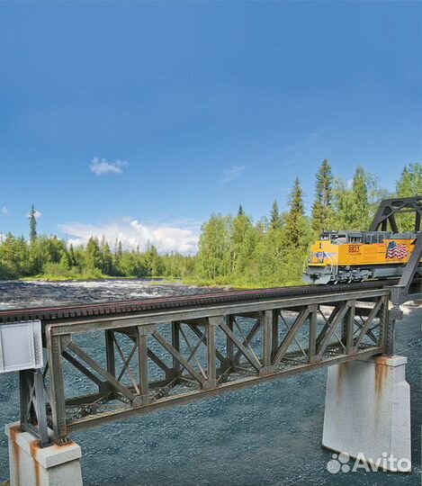 Железнодорожный мост H0 1/87, пластик, L 38,1 см