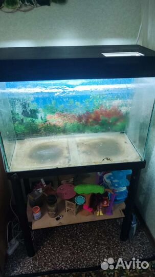 Аквариум с подсветкой и тумбой