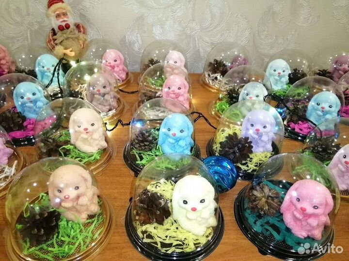 Мыло ручной работы зайка на 8 марта, подарок