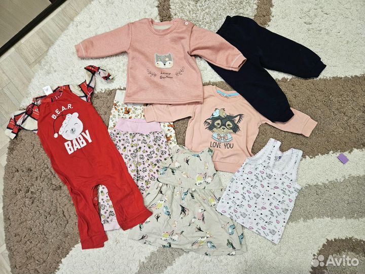 Вещи пакетом на девочку 80 86