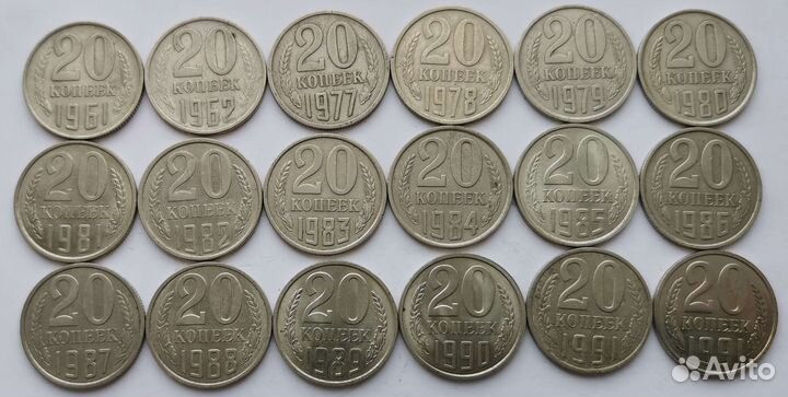 Погодовки поздних советских монет