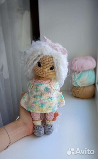 Вязаная кукла. Ручная работа. Игрушки вязаные