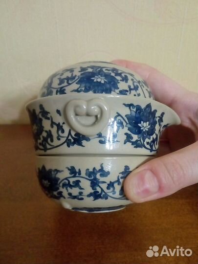 Дорожная гайвань с тремя пиалами