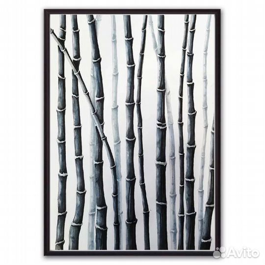 Постеры интерьерные черно-белая акварель