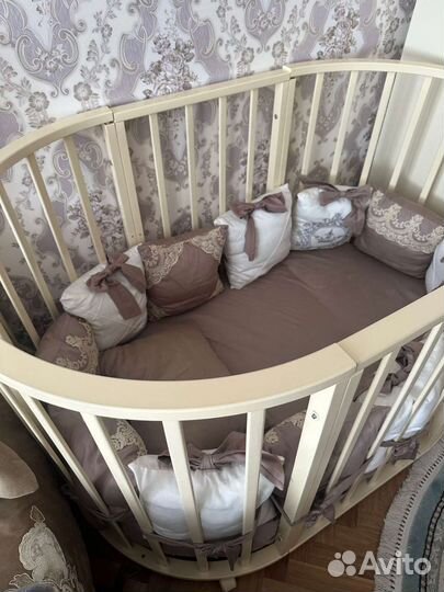 Детская овальная кроватка