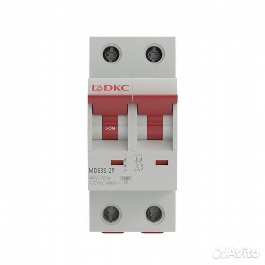 Выключатель автоматический модульный 2п C 50А 4.5кА YON max MD63S YON MD63S-2PC50