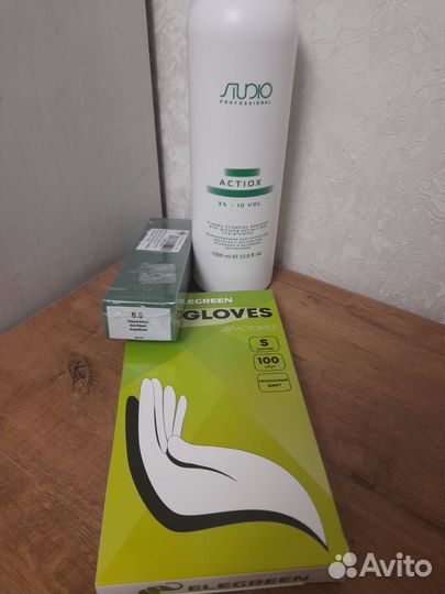 Kapous окислитель и краска+перчатки