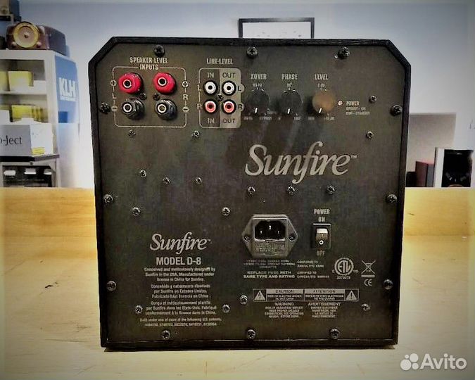 Топ 1000 Ватт Сабвуфер Sunfire D-8 Made in USA