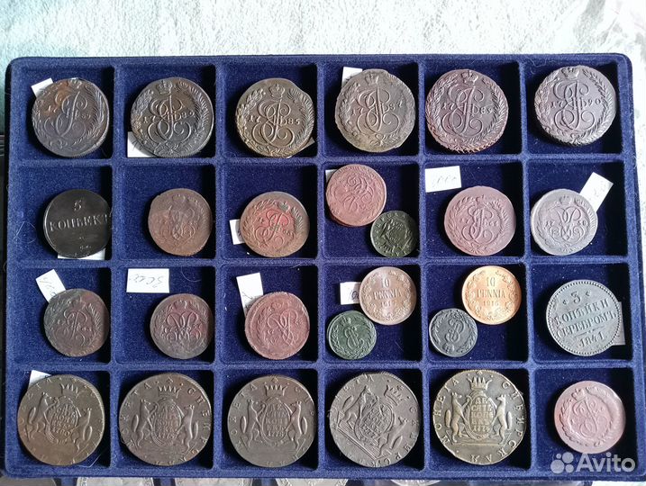 Шикарная коллекция монет Российской Империи в
