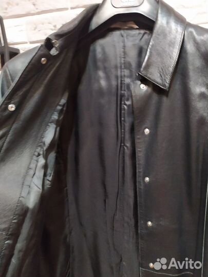 Плащ кожаный