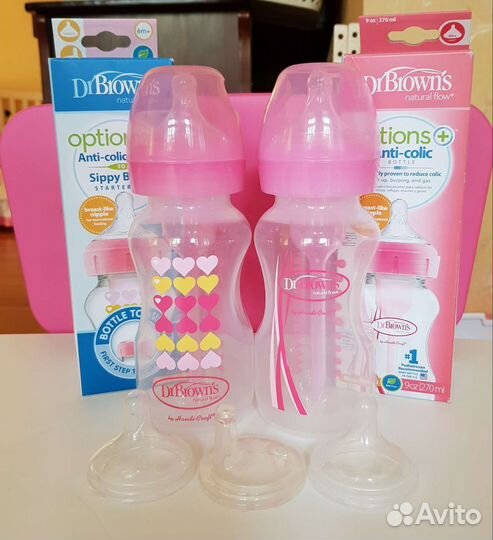 Бутылочки Dr Browns Options+ антиколиковые 270мл