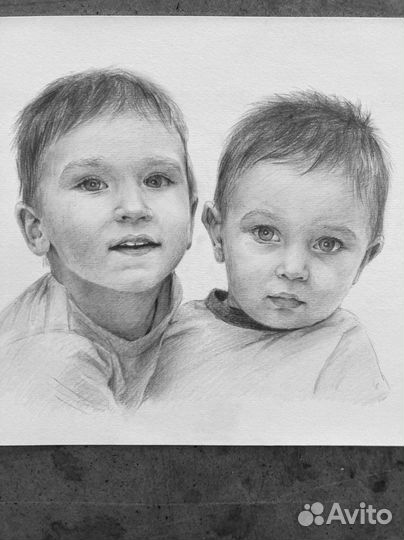 Портрет по фото карандашом