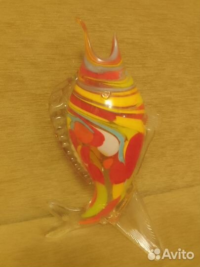 Ваза Рыбка цветное стекло