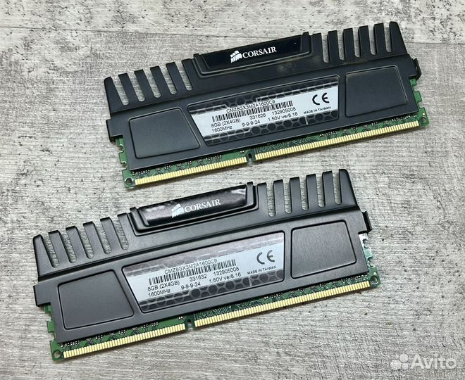 Оперативная память Corsair DDR3 8Gb 1600MHZ