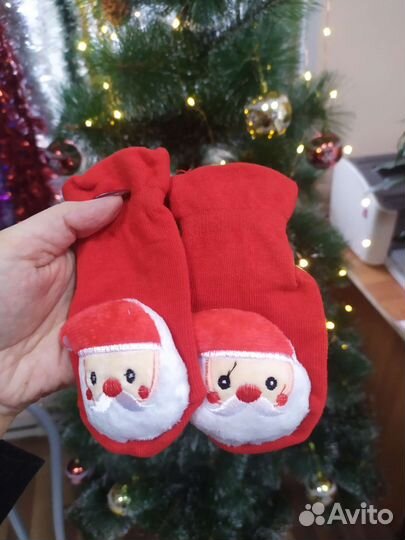 Носочки детские новогодние