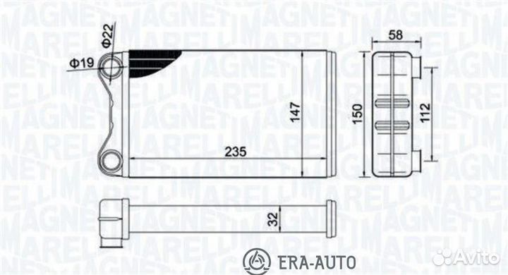 Magneti marelli 350218424000 Радиатор отопителя audi A4