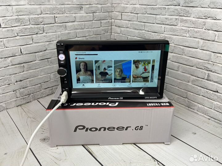 Магнитола Pioneer 1DIN с экраном Bluetooth GRS-883