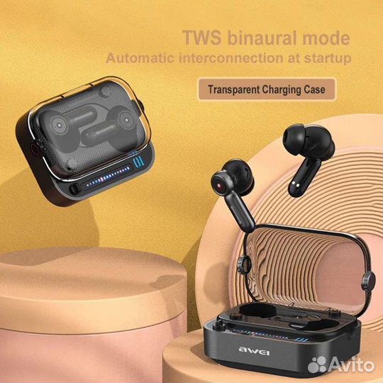TWS гарнитура awei T58 BT 5.3, black
