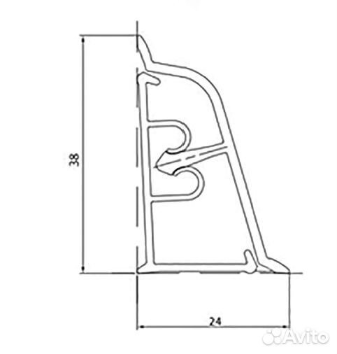 Плинтус LB-38 №015 3027/S Мрамор белый 3,0 м