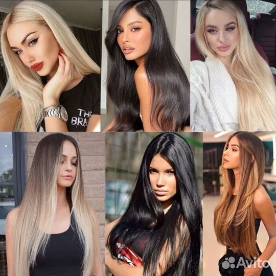 Волосы на заколках, хвост накладной, качество LUX