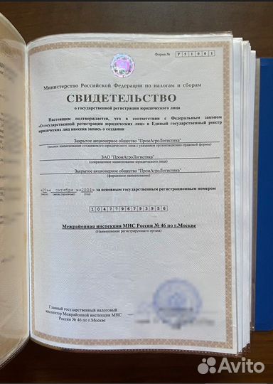 Ао «промагрологистика». Готовое ао. Готовая фирма