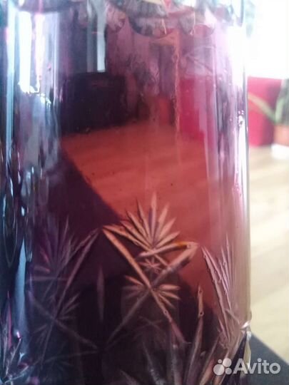 Графин штоф хрусталь марганц. стекло алмаз. грань