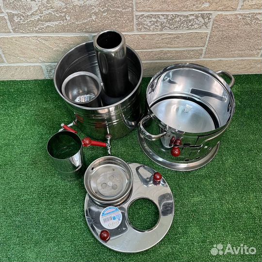 Самовар на дровах Турецкий 2 краника