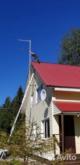 Монтаж антенн, настройка спутниковых тарелок