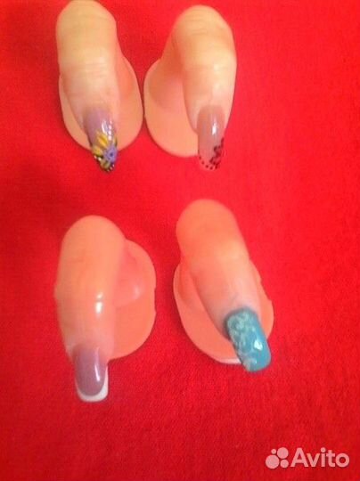 Nails акриловые краски, узоры, трафарет, образцы