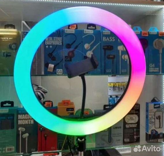 Кольцевая лампа 33 см RGB
