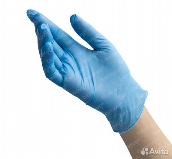 Перчатки нитровиниловые Benovy Nitrovinyl, гладкие