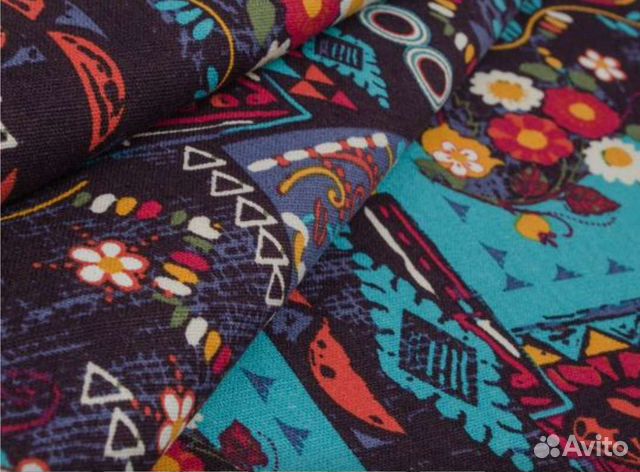 Ткань п/лён принт 3 расцветки