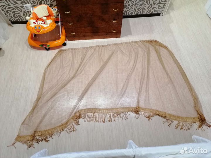 Тюль кухня бронза сетка