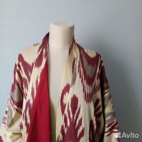 Кимоно из иката. Узбекский чапан.Бохо пальто