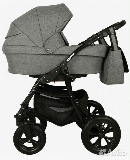 Коляска 2 в 1 alis Berta темно-серый