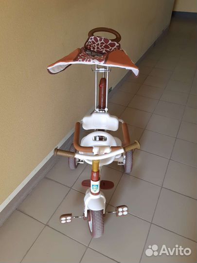 Детский 3х колесный велосипед с ручкой