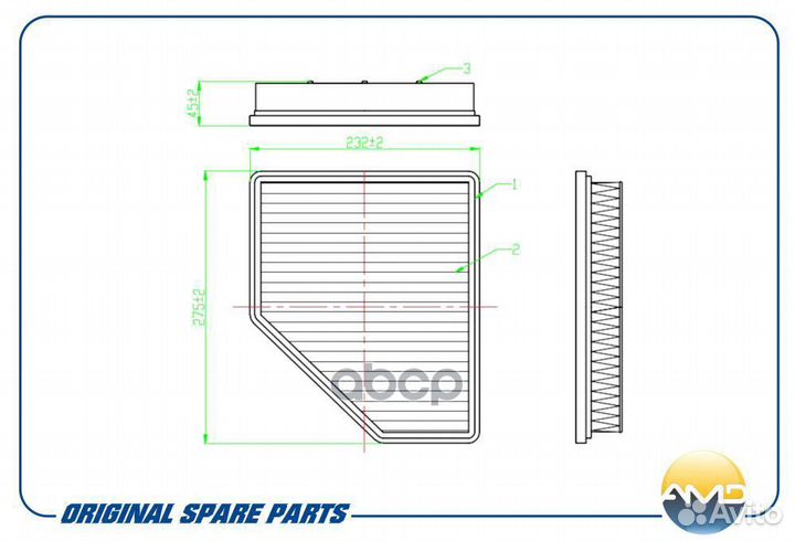 Фильтр воздушный AMD.FA434 AMD