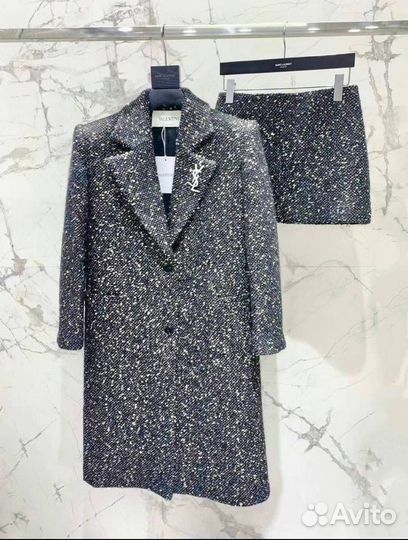 Пальто с юбкой женские Ysl премиум