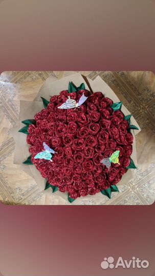 Букет из атласных лент