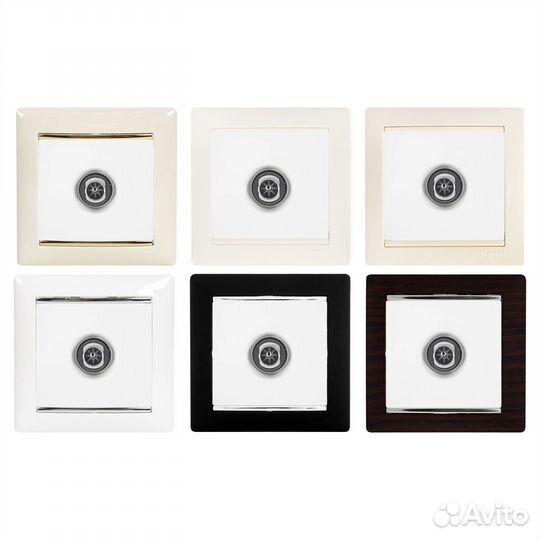 Тв-розетка встраиваемая Valena звезда, цвет белый