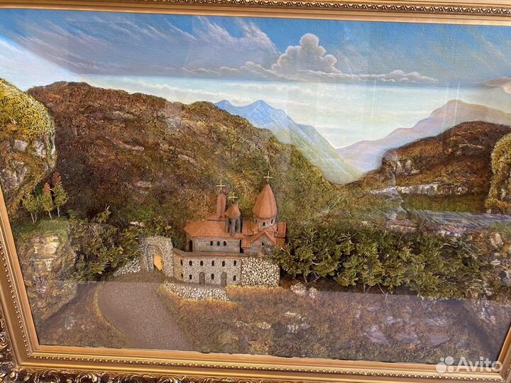 3d картина из натуральных материалов