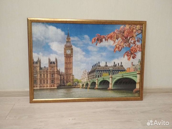 Картины в багете из пазлов, большие