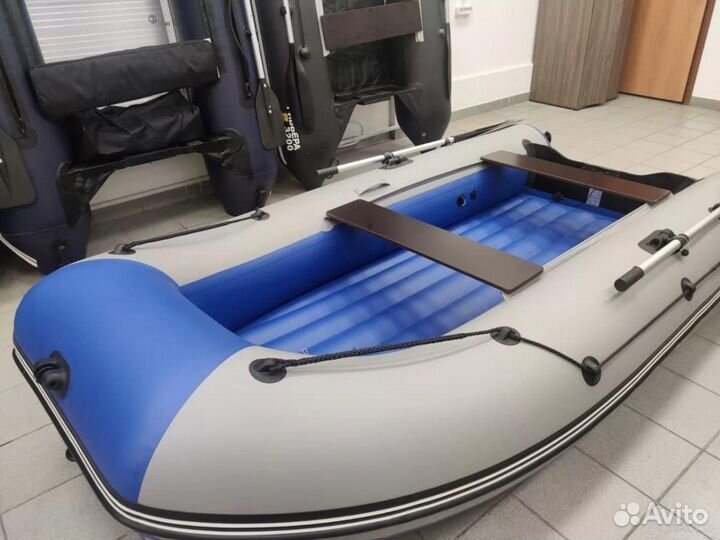 Лодка пвх Stormline Classic Air 400 серо-синяя