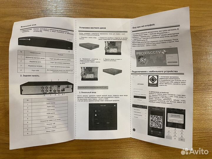 Видеорегистратор 4-х канальный proxiscctv