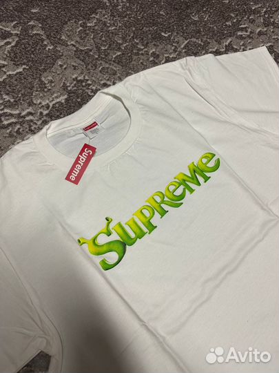 Футболка Supreme шрек белая