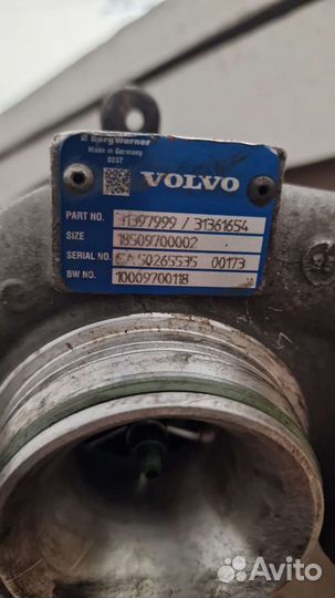 31397999 турбина volvo xc60 2.0 31361654