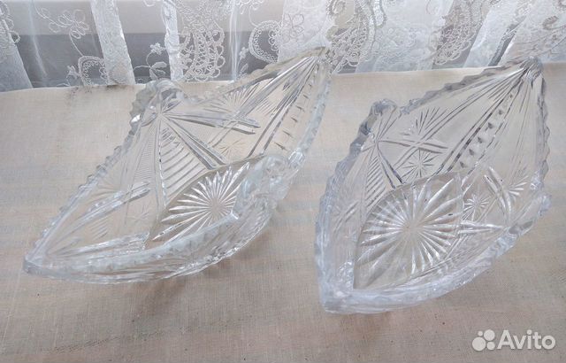 Хрустальная ладья 2 шт