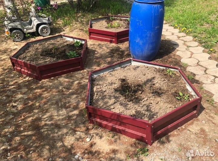 Грядка оцинкованная 1м х 4м х 22см